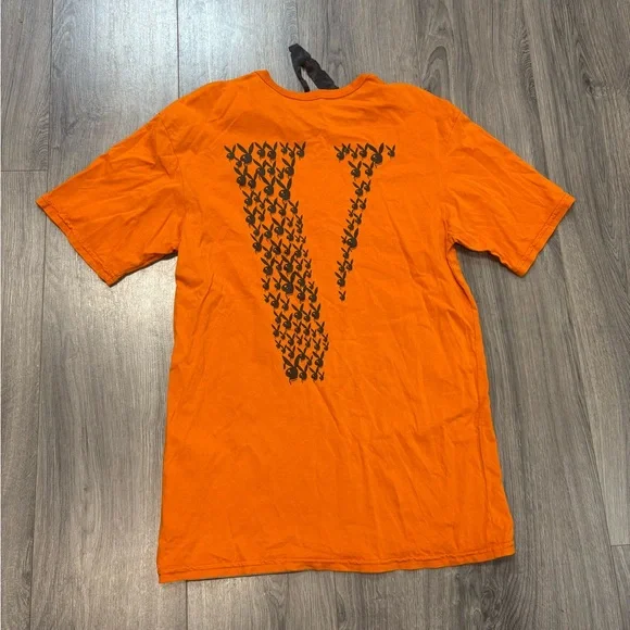 Vlone x Playboy Orange Graphic T-Shirt - Picture 1 of 4